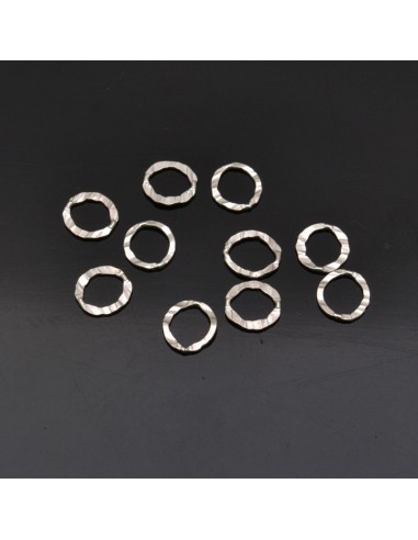 Anelle chiuse 6x5 mm 10pz in argento 925% Made in Italy
