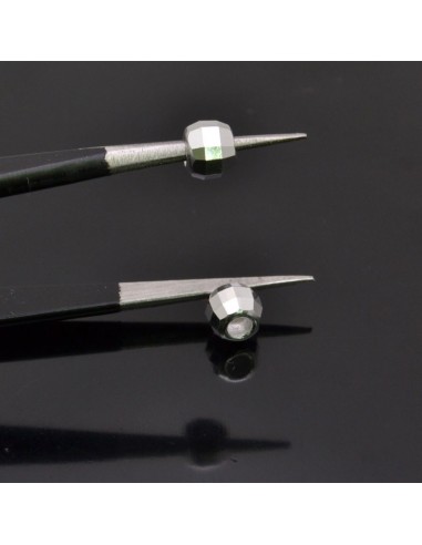 Perle Distanziatore sfaccettate 5 mm foro 3 mm 10pz in argento 925%