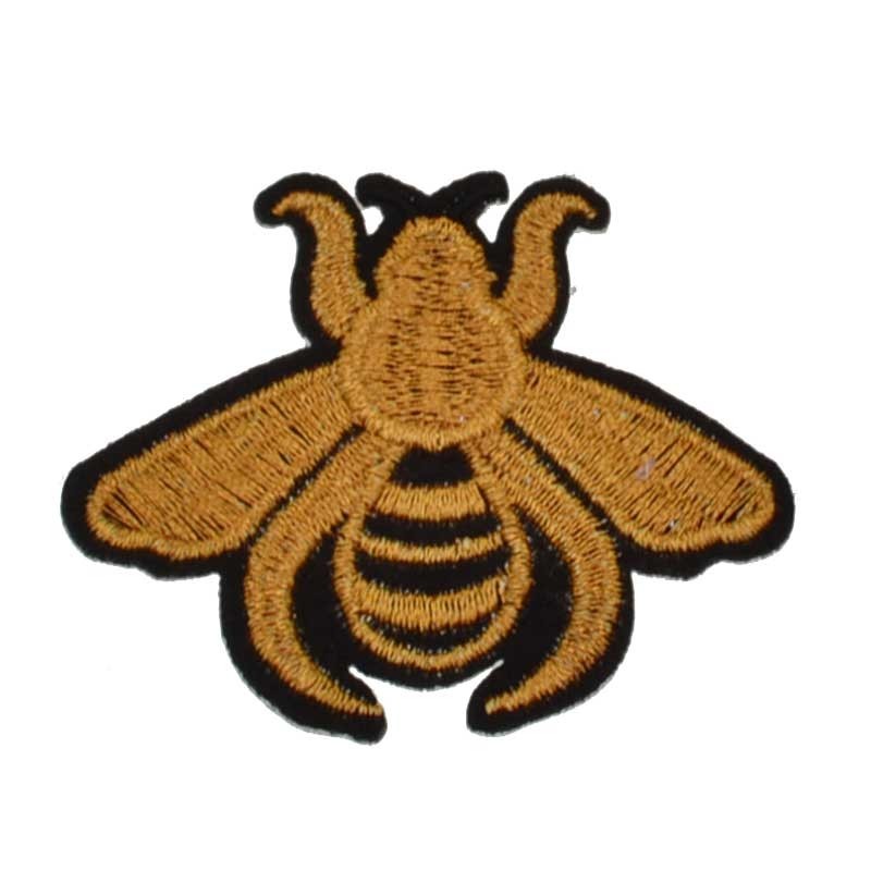 patch toppa ape patch toppe Adesivi ricamate filo oro 5x6cm pz1 termoadesiva