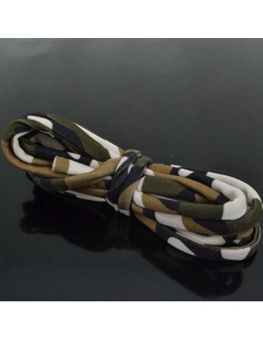 Fettuccia elastica tubolare in Lycra colore Camouflage verde/tortora 0.5cm 3mt | GDO