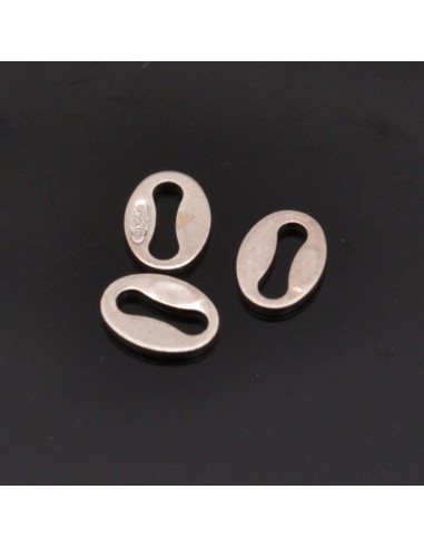 Medaglietta finale certifica argento in argento 925% 5 x 4 mm 25pz Gioie d'Oriente