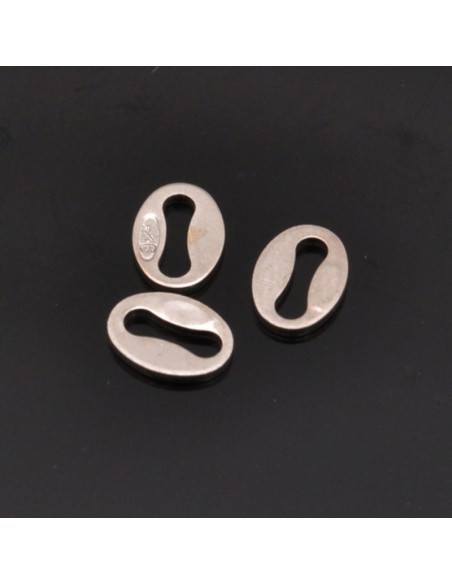 Medaglietta finale certifica argento in argento 925% 5 x 4 mm 25pz Gioie d'Oriente