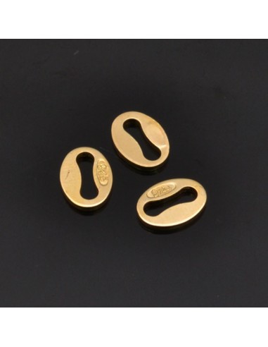 Medaglietta finale certifica argento in argento 925% 5 x 4 mm 25pz Gioie d'Oriente
