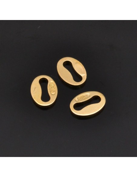 Medaglietta finale certifica argento in argento 925% 5 x 4 mm 25pz Gioie d'Oriente