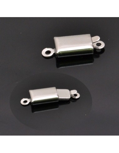 Chiusura per 1 filo 5x15 mm in argento 925%