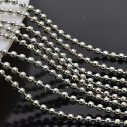 Catena a palline sfaccettata in ottone 1.5 mm 1 mt Gioie d'Oriente 2