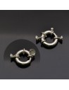 Chiusura moschettone con coppette in argento 925% da 13 mm coppette 4 mm GDO