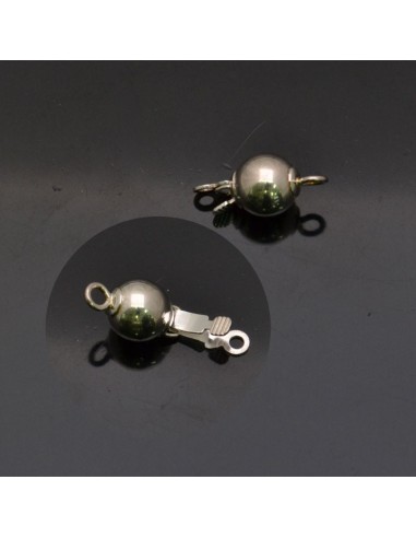 Chiusura a palla in argento 925% da 13x6 mm anella 3 mm