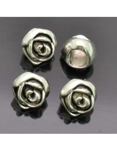 4 Pz. Ciondolo Inframezzo Rosa