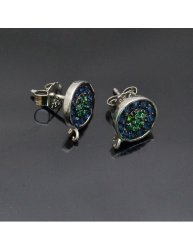 Orecchini a perno in argento 925% da 11x9 mm anella 1.8 mm