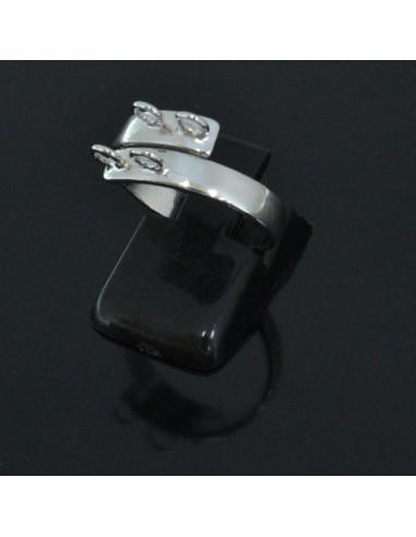 Base anelli regolabili con 4 anelle 4 mm misura da 16 56 in argento 925%