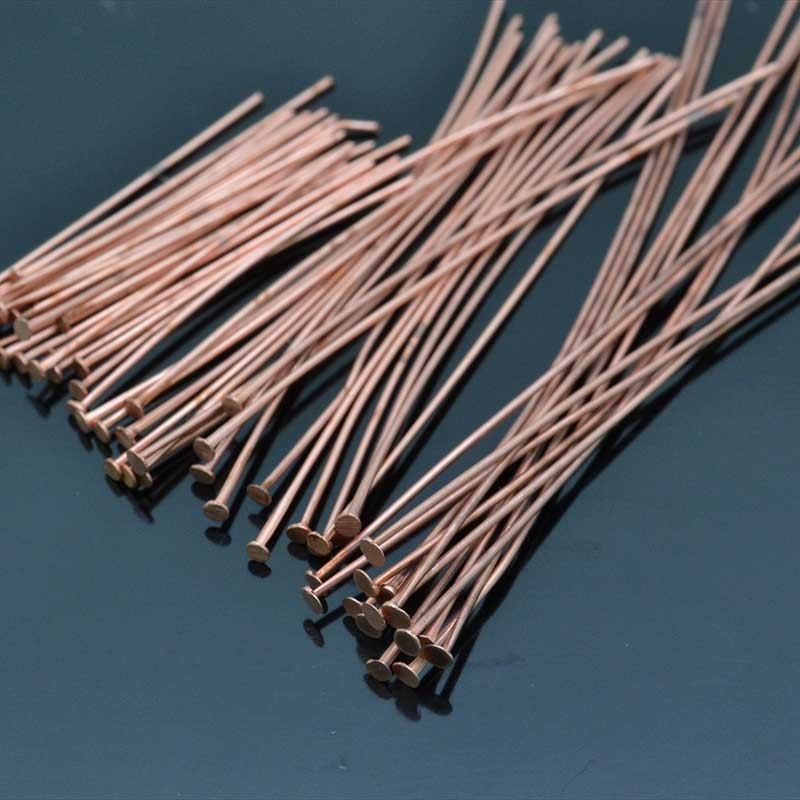 Chiodini a testa piatta oro rosa 0.6mm filo ottone 1.6mm testa | GDO