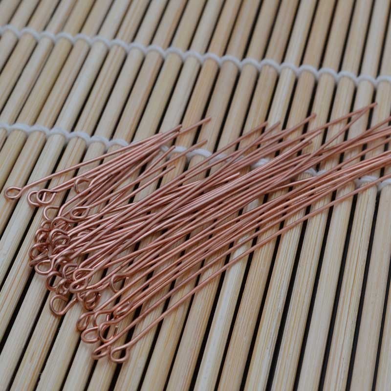 Chiodini Occhiello Oro rosa Placcato filo 0.6mm occhiello per bigiotteria