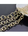 Catena diamantata brillantata in alluminio oro 10 mm - 14 mm spessore filo 2mm 1 mt Gioie d'Oriente