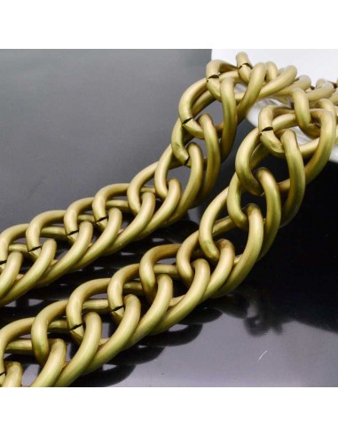 CATENA alluminio  GROUMETTE 22x30 mm alluminio filo 4 mm 1mt per borse