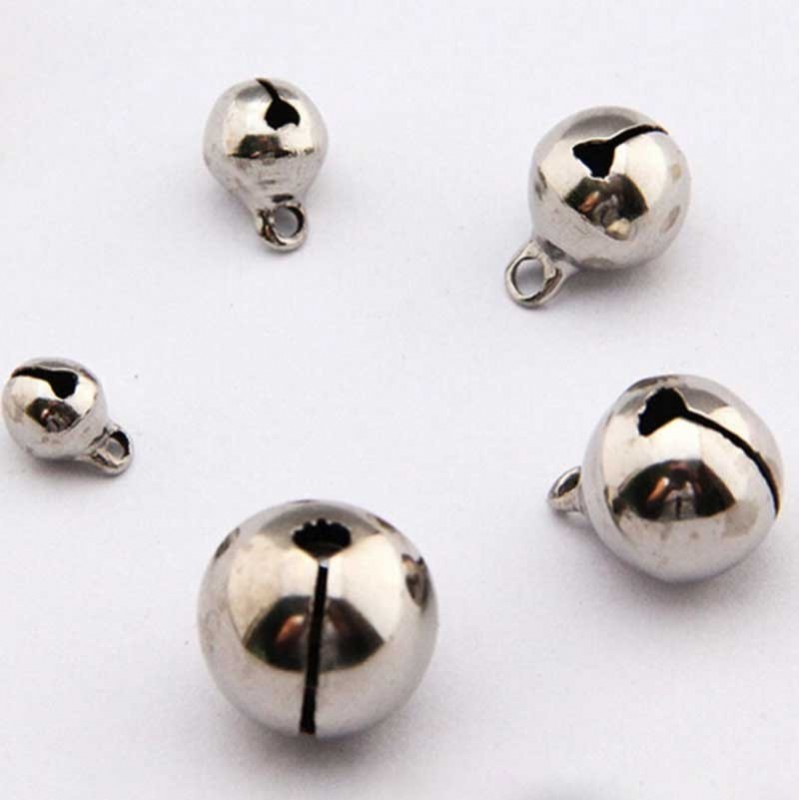 Campanellini sonaglio argento 10 mm 6pz Gioie d'Oriente