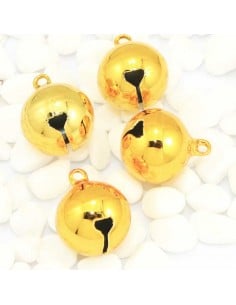 Ciondolo campanello sonaglio grande oro in metallo 18x23 mm 1pz Gioie d'Oriente