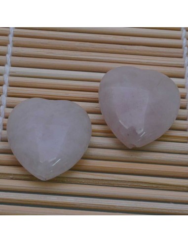 Pietre a forma di cuore Quarzo Rosa liscia  20 mm  per orecchini bracciali collana
