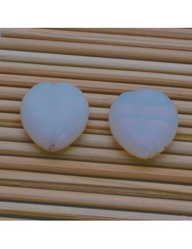 Pietre a forma di cuore Opalit-Pietra di luna liscia 17.5 mm  per orecchini bracciali collana