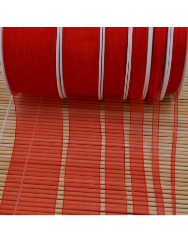 Nastro in organza Rosso 324 2mt varie misure Gioie d'Oriente