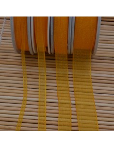 Nastro in organza Giallo arancio 218 2mt varie misure Gioie d'Oriente