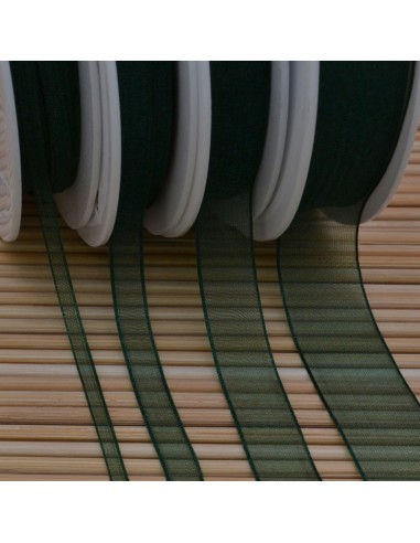 Nastro in organza Verde scuro 228 2mt varie misure Gioie d'Oriente