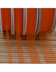 Nastro in organza Arancione 391 2mt varie misure Gioie d'Oriente