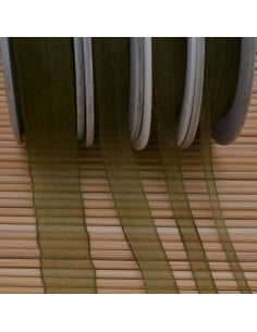 Nastro in organza Verde oliva 359 2mt varie misure Gioie d'Oriente