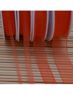 Nastro in organza Arancione aragosta 381 2mt varie misure Gioie d'Oriente