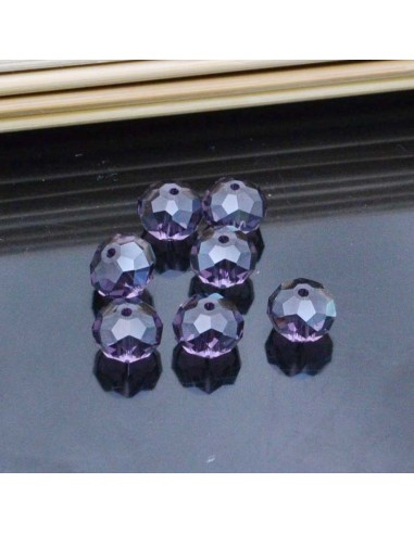 Perline rondelle di cristallo briolette 10x8 mm 10pz per bigiotteria