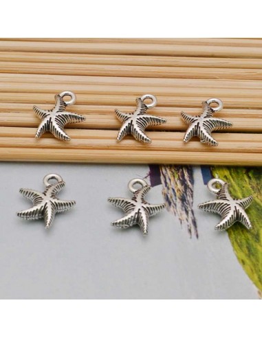 ciondoli Charms forma stella marina 22x19 MM 5 Pz per bigiotteria