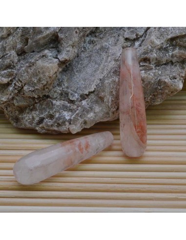 Goccia quarzo rosa Sfaccettata misura varia 1 pz  per tue creazioni