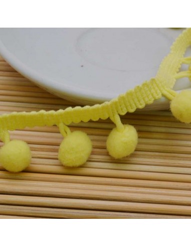 passamaneria Nastro  frangia con pon pon 11MM 12MM  50 CM Ottima Qualità