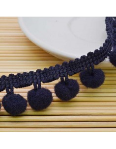 passamaneria Nastro  frangia con pon pon 11MM 12MM  50 CM Ottima Qualità