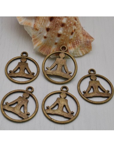 Ciondoli sport yoga 20 x 23 mm 5pz per bigiotteria