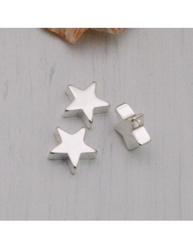 ciondoli stelle liscio argento 7.5 mm PER bracciale BIGIOTTERIA
