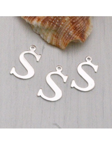 ciondoli S piccoli piatto liscio ARGENTO 9.5x 15  mm PER bracciale BIGIOTTERIA