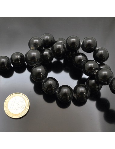 Filo di perle rotonde in ceramica smaltata 14-15 mm 25pz Gioie d'Oriente