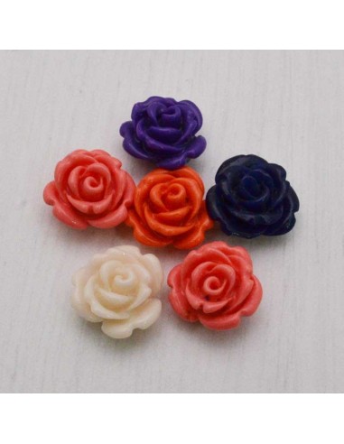 Fiori in Resina 14 mm con foro passante per BIGIOTTERIA