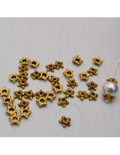 Copri perla in metallo oro scuro 6mm 55pz Gioie d'Oriente