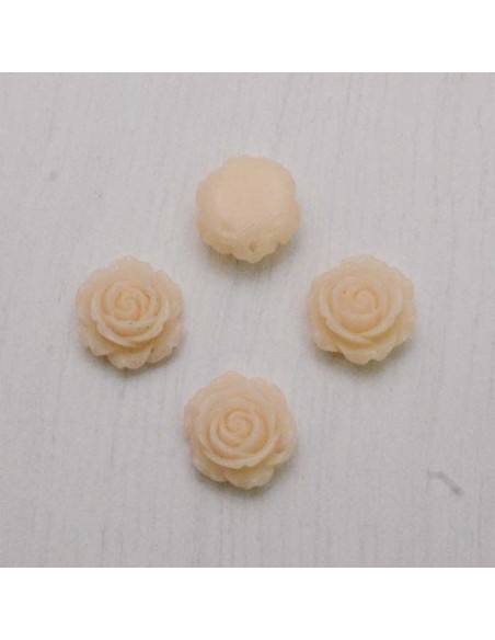 Ciondoli fiore in resina foro alto 12 mm 4pz Gioie d'Oriente