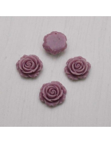 Ciondoli fiore in resina foro alto 12 mm 4pz Gioie d'Oriente