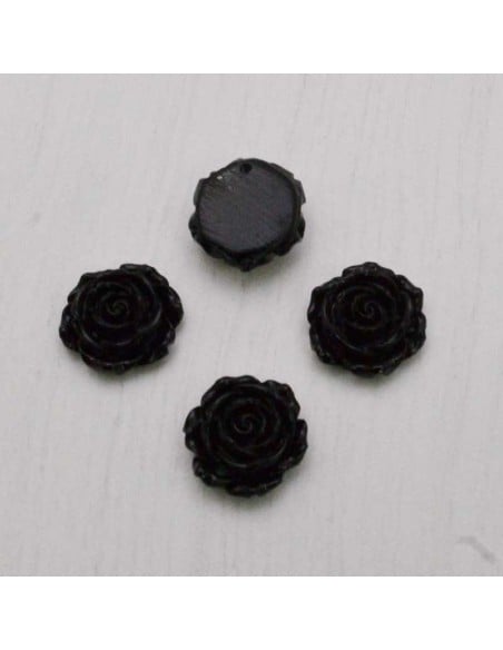 Ciondoli fiore in resina foro alto 12 mm 4pz Gioie d'Oriente
