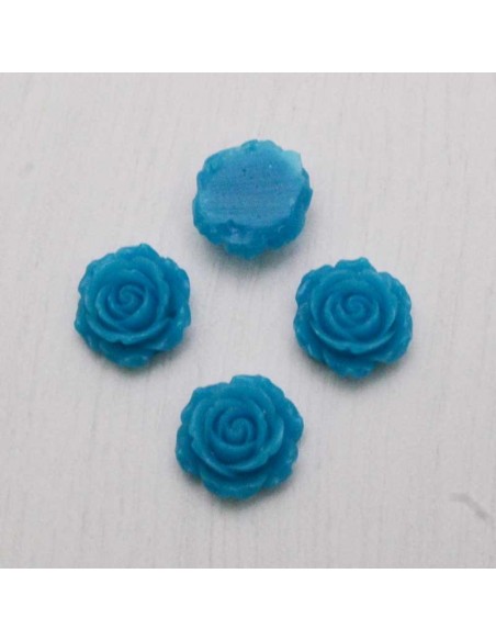 Ciondoli fiore in resina foro alto 12 mm 4pz Gioie d'Oriente