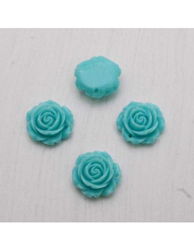 Ciondoli fiore in resina foro alto 12 mm 4pz Gioie d'Oriente