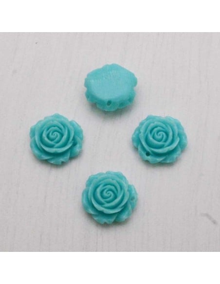 Ciondoli fiore in resina foro alto 12 mm 4pz Gioie d'Oriente