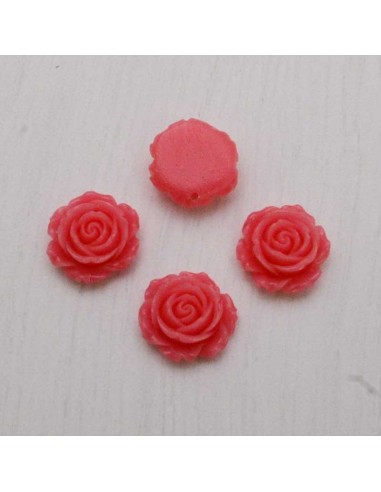 Ciondoli fiore in resina foro alto 12 mm 4pz Gioie d'Oriente