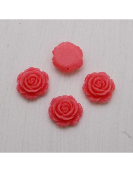 Ciondoli fiore in resina foro alto 12 mm 4pz Gioie d'Oriente