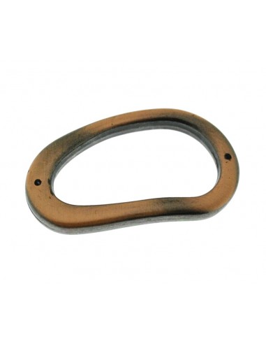 Inframezzo irregolare in argentone rame 59 x 36 mm 1pz Gioie d'Oriente