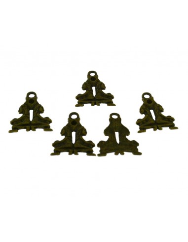 Ciondoli segno zodiacale Gemelli in metallo bronzo 25x20 mm 5pz Gioie d'Oriente